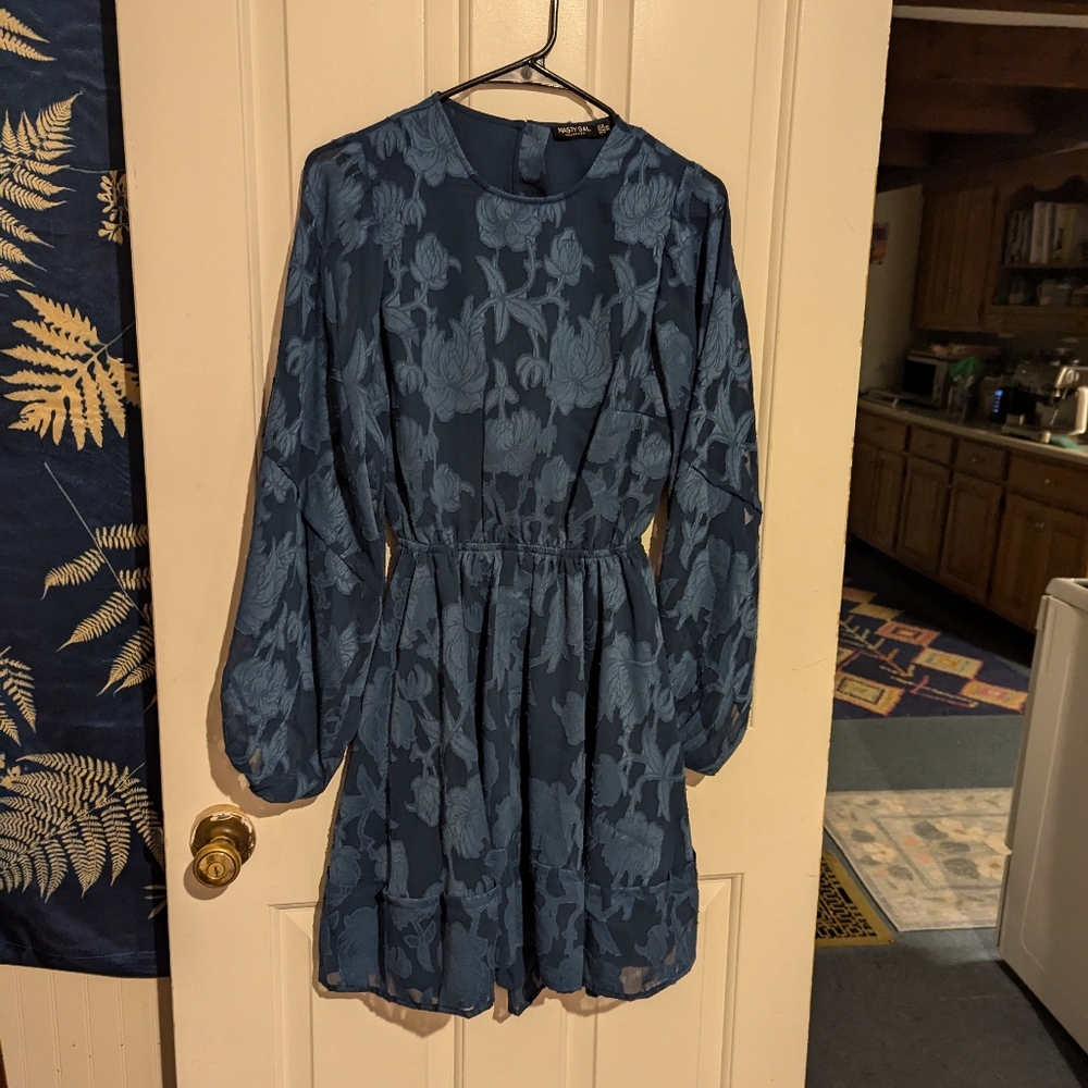 Nasty Gal floral open back dress